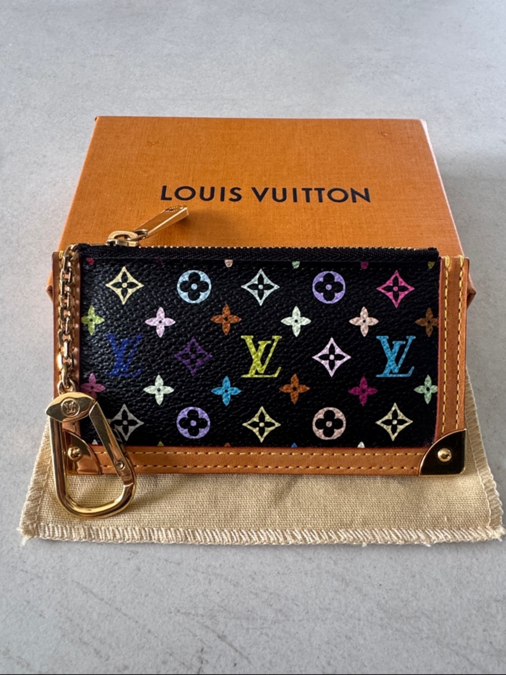 LOUIS VUITTON MULTICOLOR POCHETTE CLES COIN PURSE